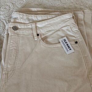 Old Navy Beige Wide Leg Jeans